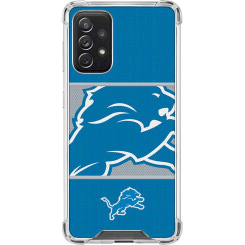 NFL Detroit Lions Zone Block Galaxy A72 5G Clear Case